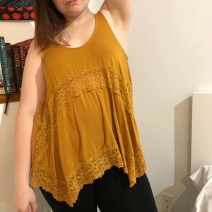 yellow soft and sexy tank